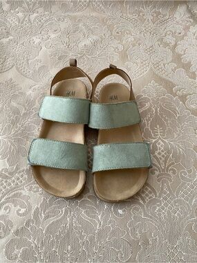 H&M Kids Sage Green Double-Strap Sandals